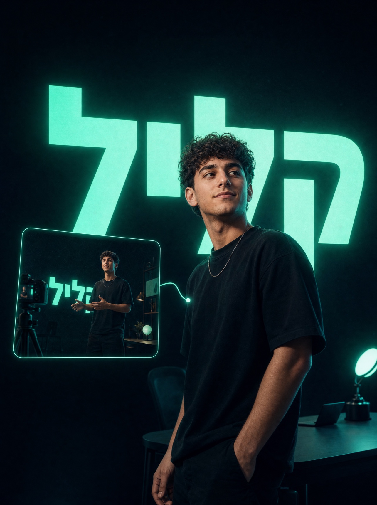 איור מוצר מתוך קליל המדגים שילוב טקסט בווידאו